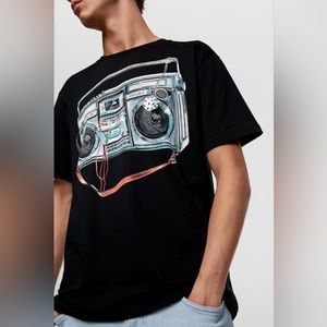 Zara, Men’s, Cassette Print T-Shirt, Size XL